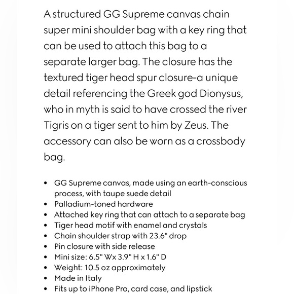 AUTHENTIC GUCCI GG Super Mini Denim Dionysus - Picture 16 of 16